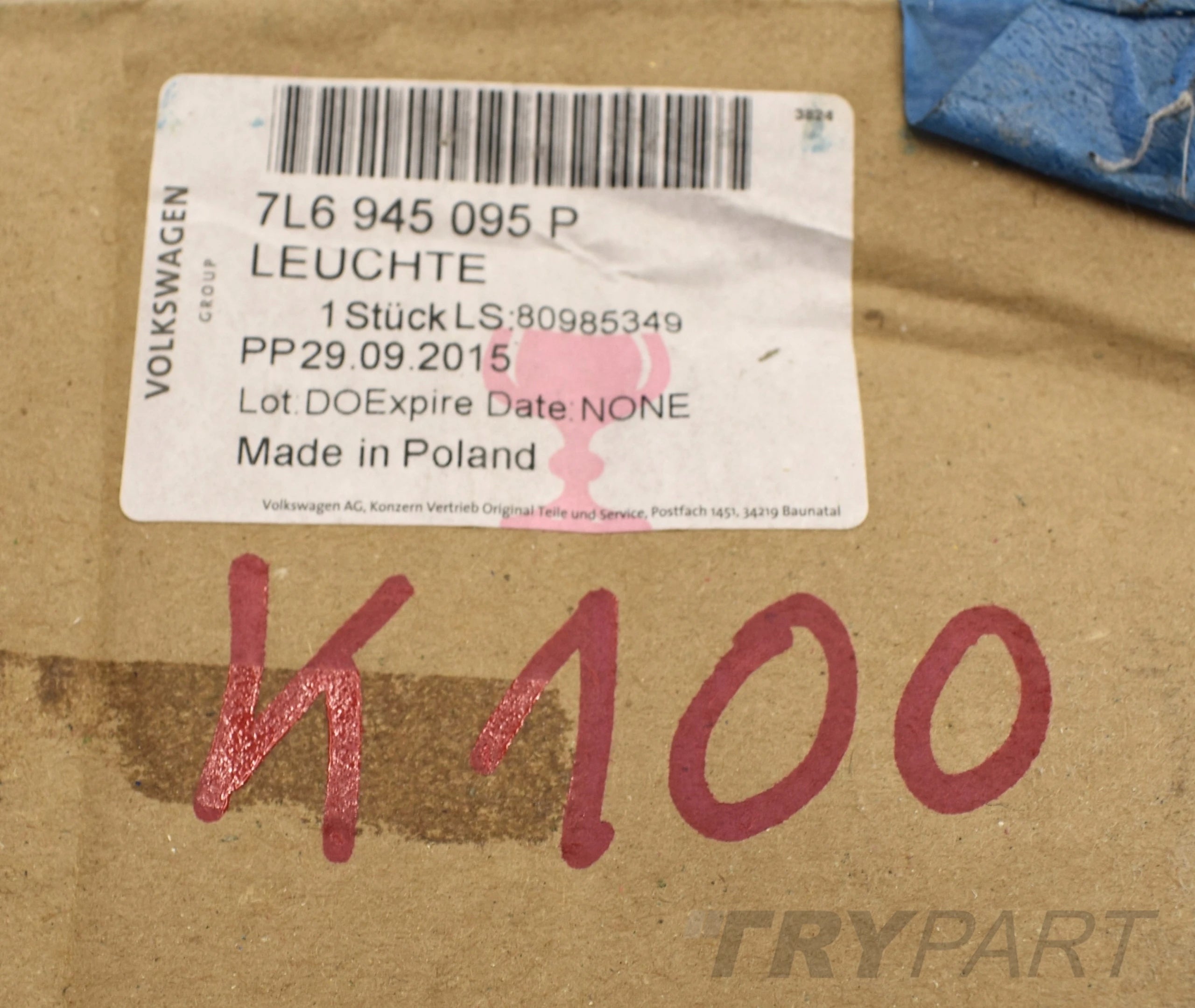 VW TOUAREG 7L6 LEFT REAR LIGHT EU ORIGINAL NEW