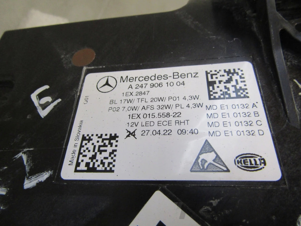 Front Lamp Mercedes B Class W247 Lift LED PERFORMANCE 22- RH A2479061004