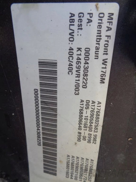 MERCEDES A CLASS 176 LIFT front bumper