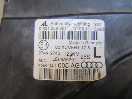 AUDI A7 4G8 HEADLIGHT XENON ACTIVE LH LEFT 4G8941003AG 10-14