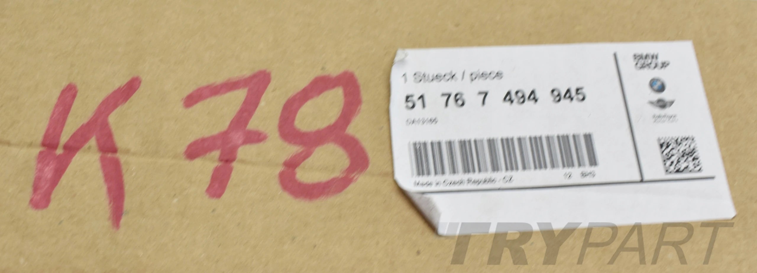 BMW X3 G01 Body Seal for Trunk Lid, New Original