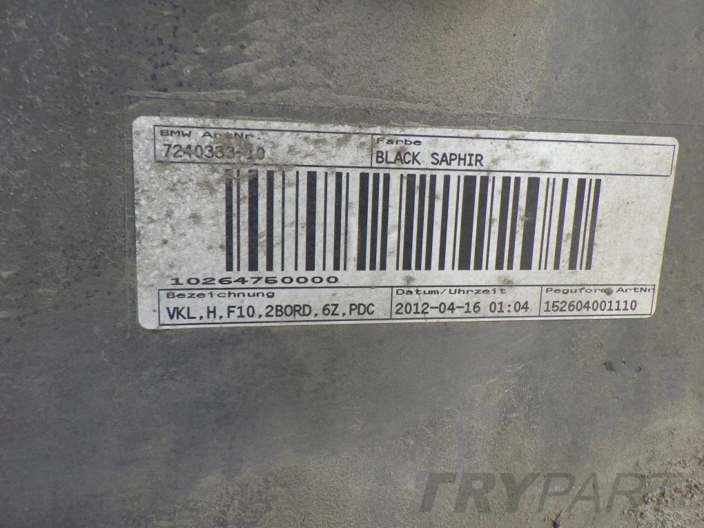 BMW 5 F10 SEDAN 08- Rear Bumper