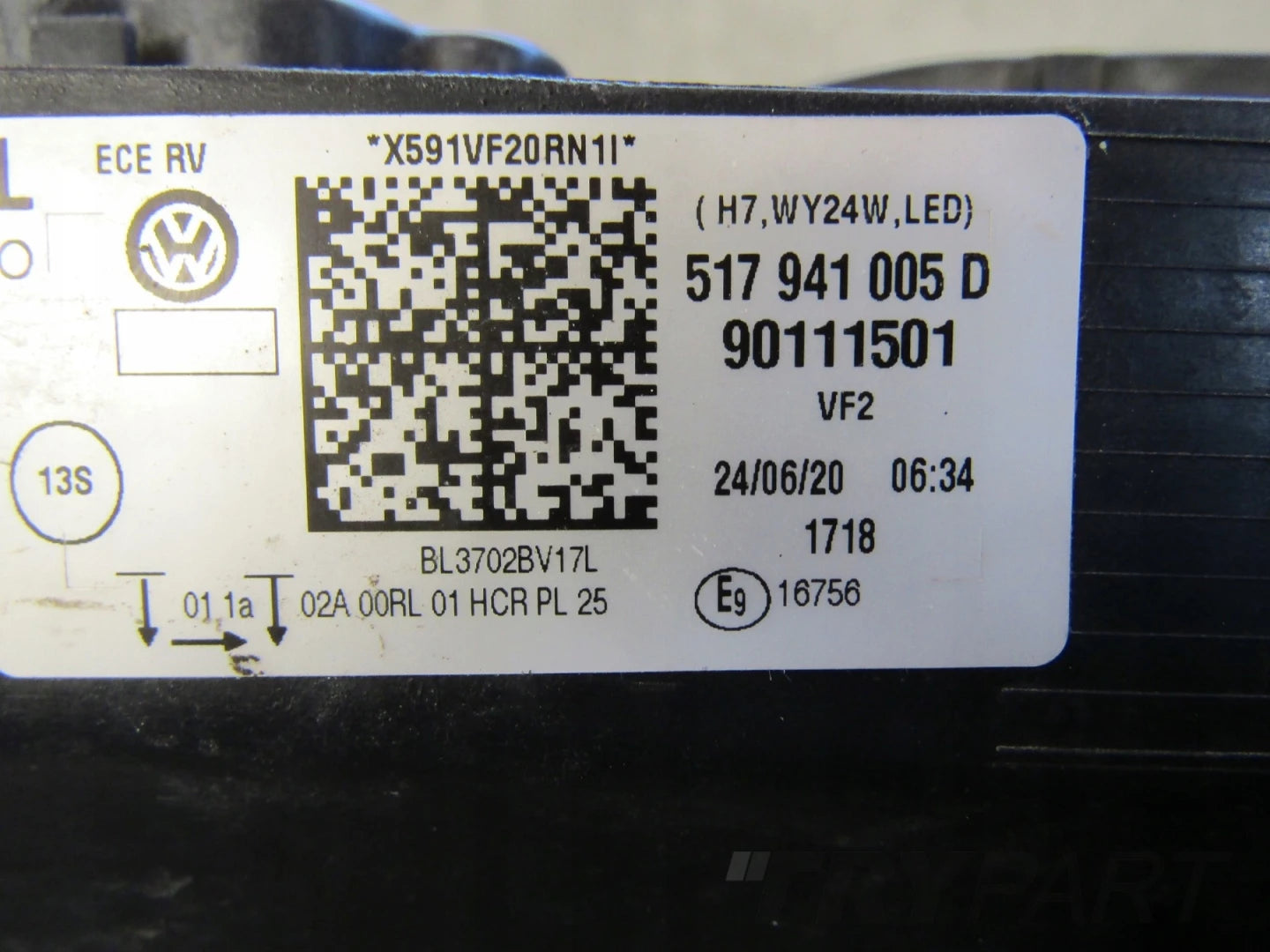 VW SPORTSVAN LIFT HEADLIGHT STANDARD 18-20 LH 517941005D
