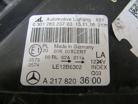 MERCEDES S-CLASS ILS SVAROWSKI LH LEFT HEADLIGHT W217 2178203600 14-20