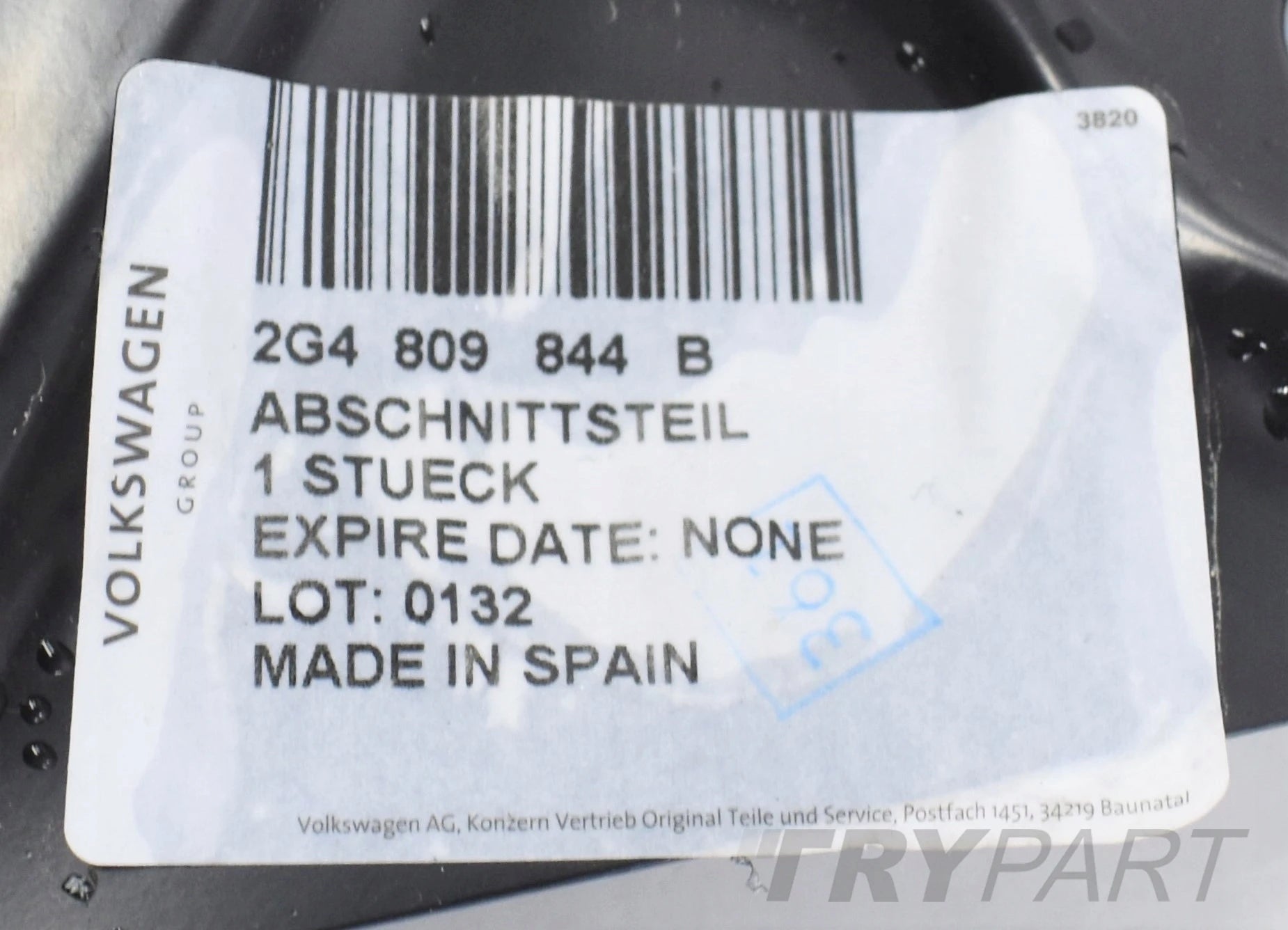 VW POLO VI 2G4 RIGHT REAR FENDER PANEL ORG