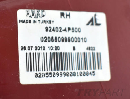 HYUNDAI I20 I LIFT RIGHT REAR TAIL LIGHT ORG EU