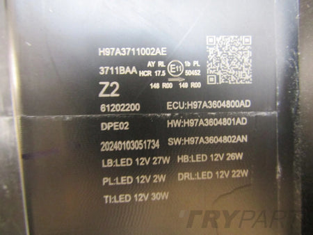 Voyah Free FULL LED 21- RH RIGHT Headlight 3711BAA