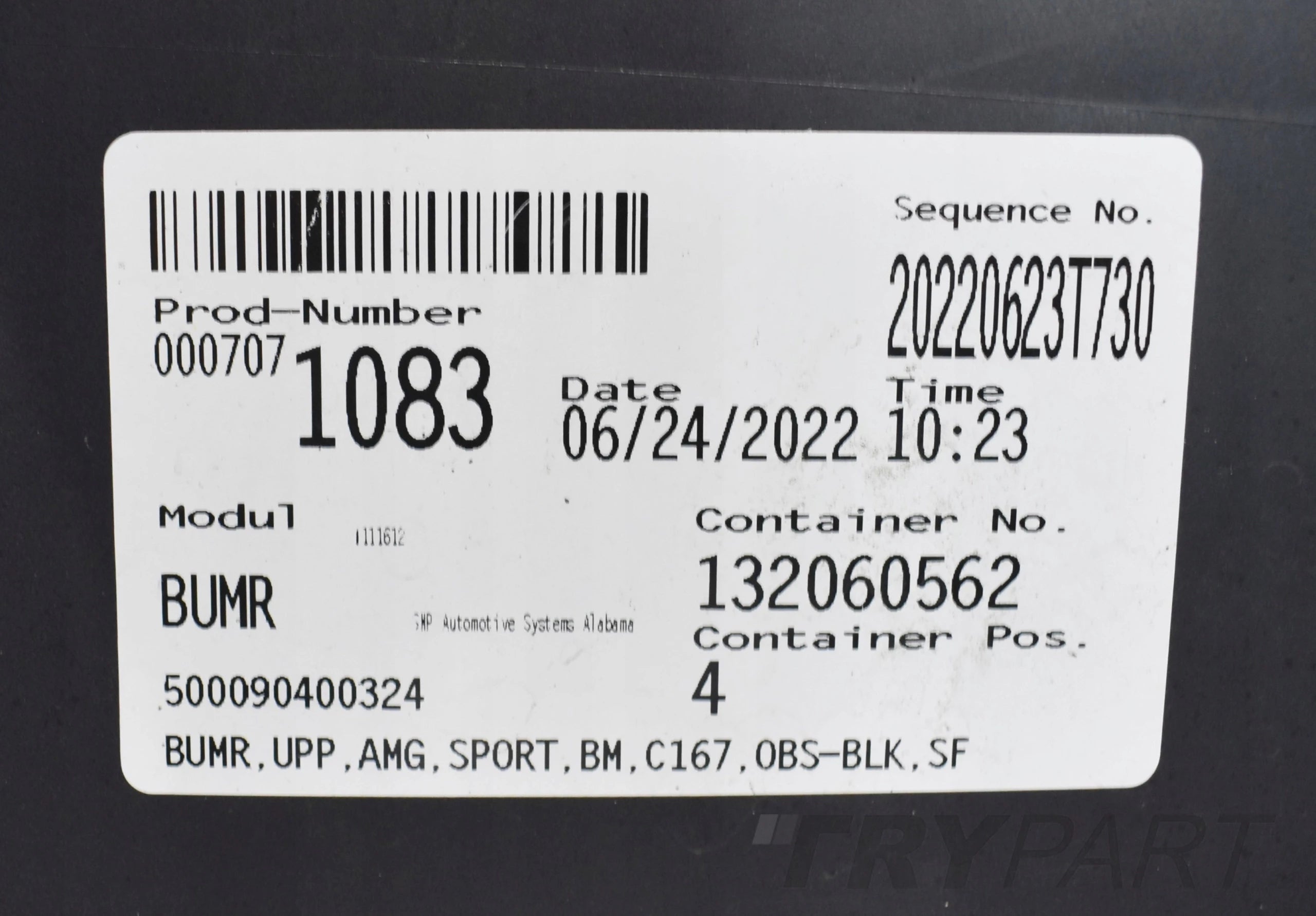 MERCEDES GLE W167 COUPE 63 AMG REAR BUMPER