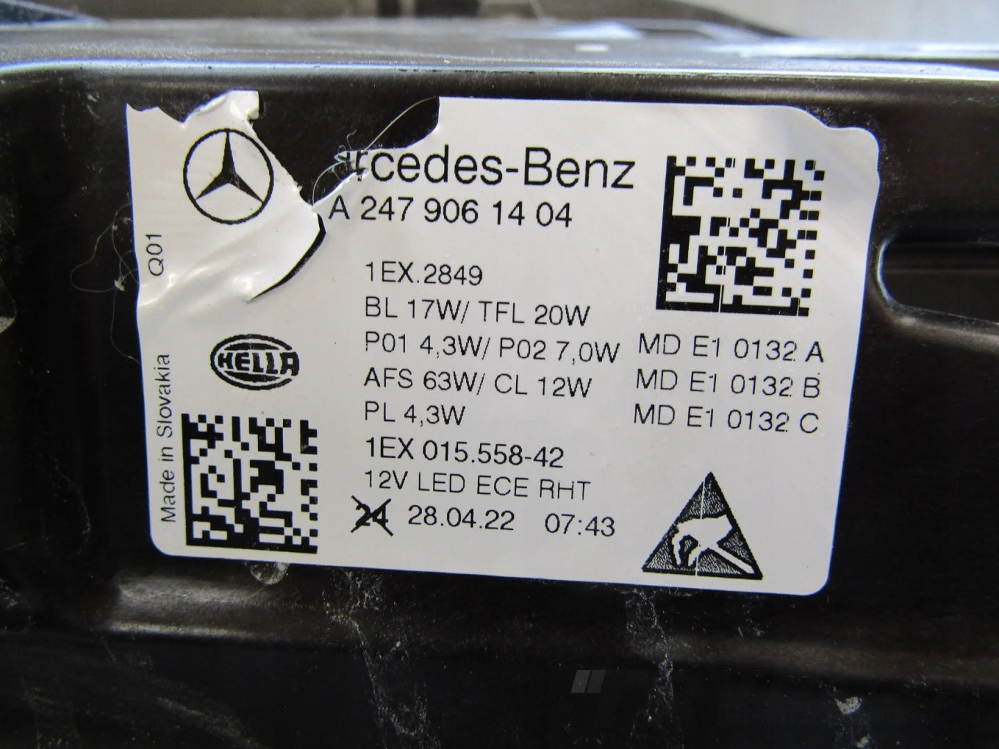 MERCEDES B-CLASS W247 LIFT FULL LED HEADLIGHT MULTIBEAM 23- RH