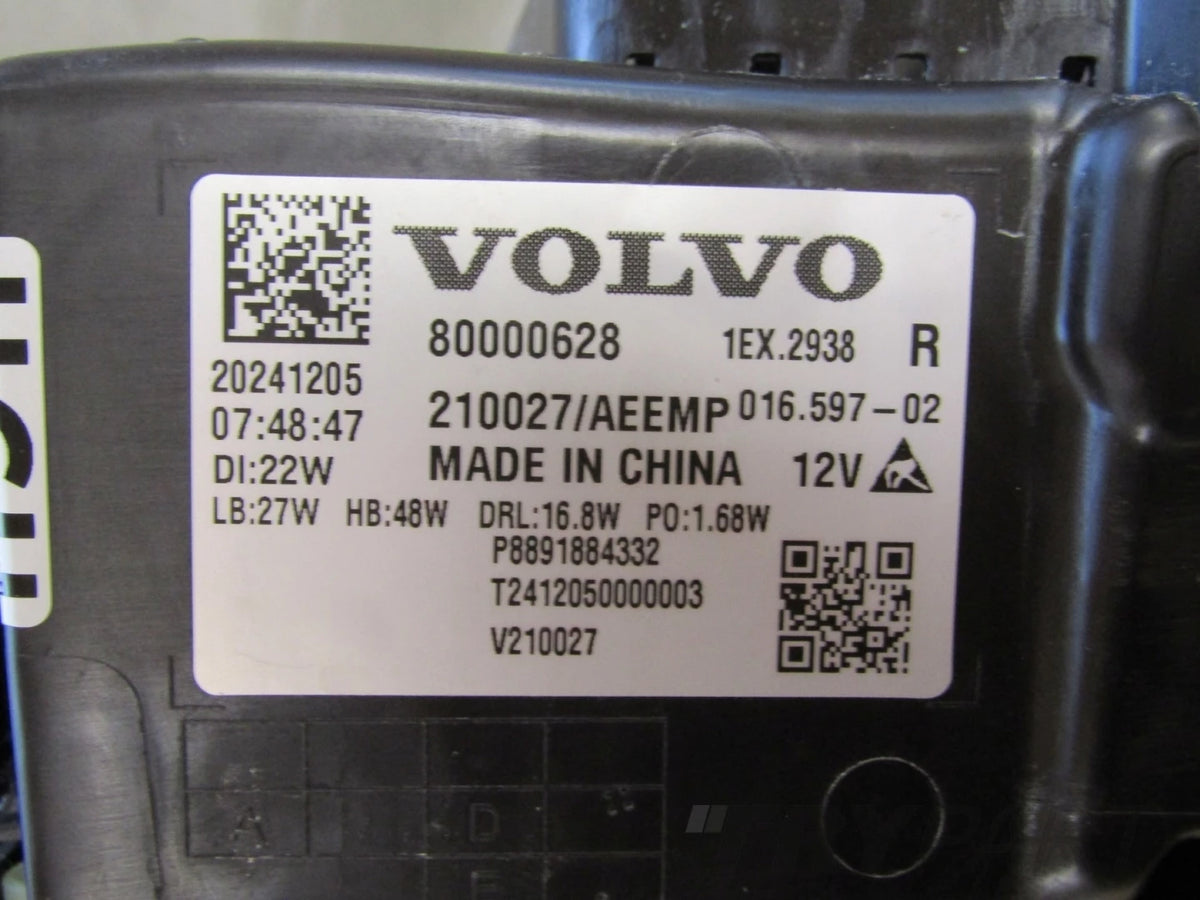 VOLVO EX30 EX-30 FRONT HEADLIGHT FULL LED 23- RIGHT RH 80000628
