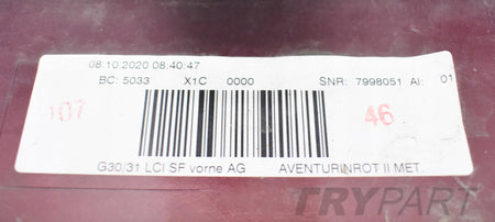 BMW 5 V G30 G31 LIFT LCI FRONT BUMPER ORG