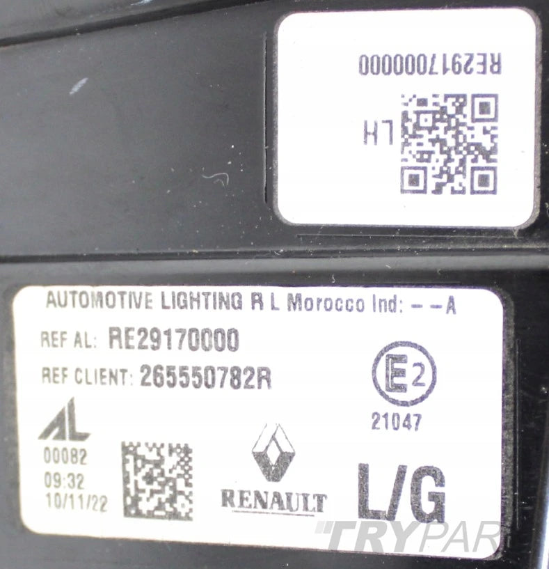 RENAULT AUSTRAL LEFT REAR LAMP TAILGATE EU LED ORG 265550782R