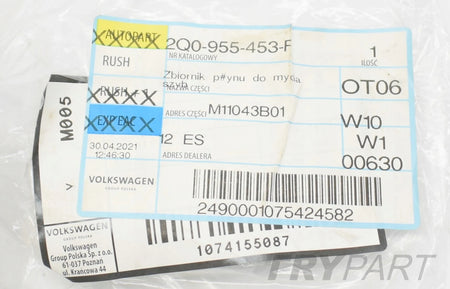 VW POLO VI 2Q0 WASHER FLUID RESERVOIR ORG NEW