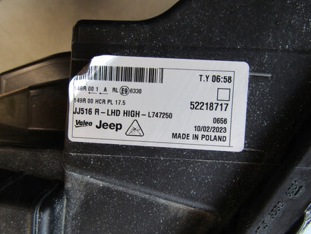 FRONT HEADLIGHT JEEP AVENGER FULL LED RH 23- 52218717