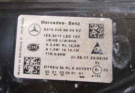 MERCEDES W213 HEADLIGHT FULL LED MULTIBEAM BLUE HYBRID 16-20 RH A213