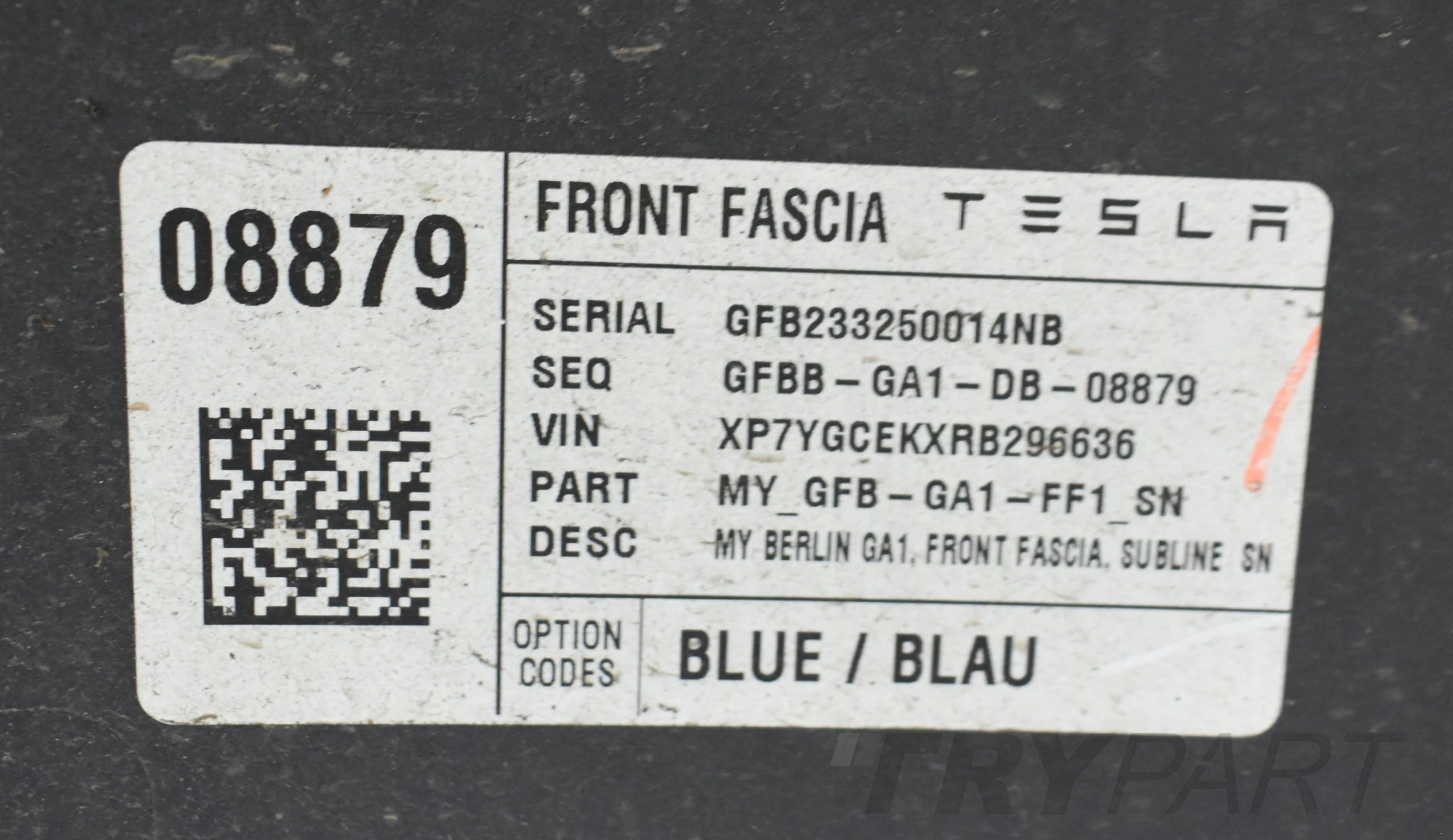 TESLA MODEL Y FRONT BUMPER ORG