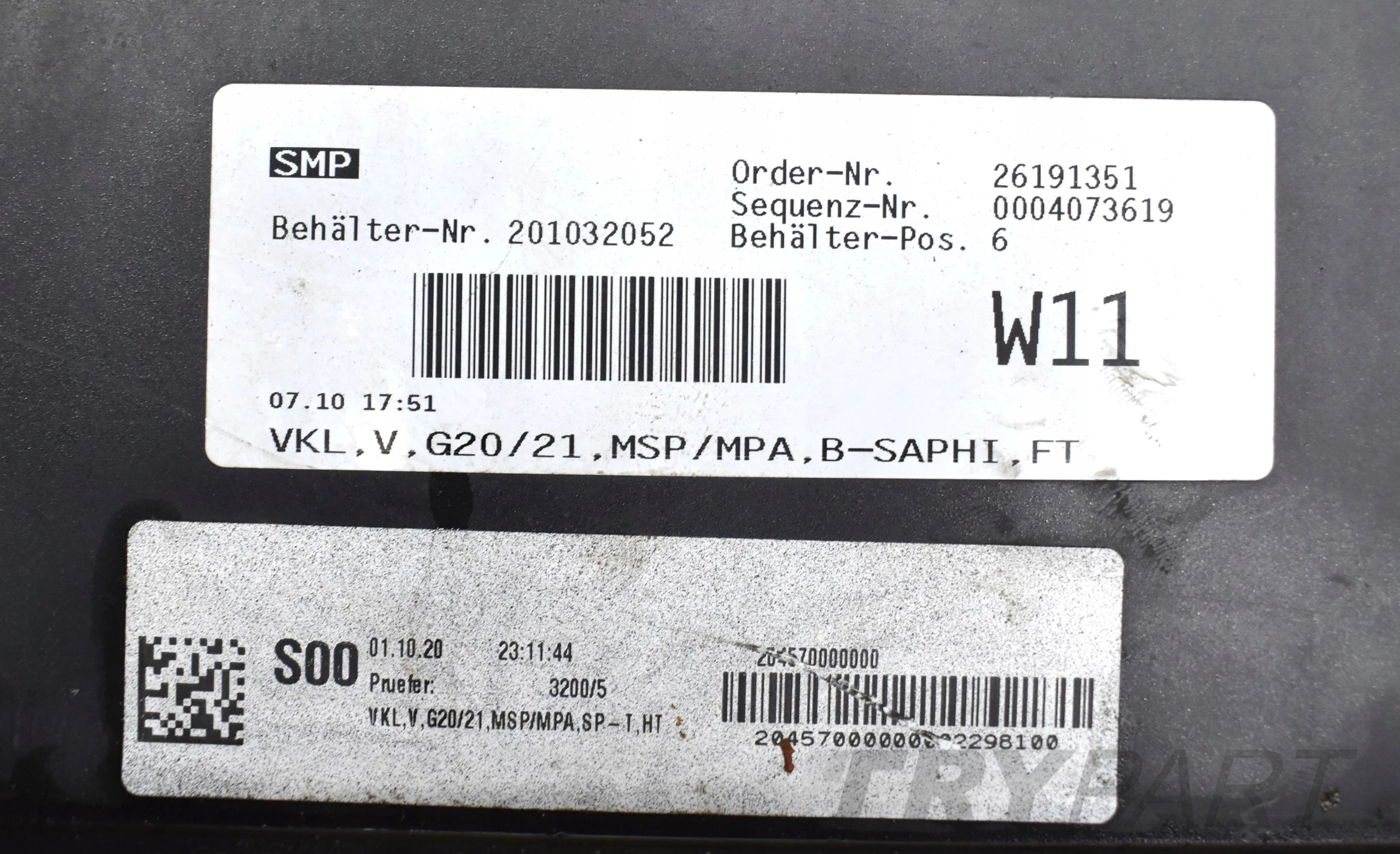 BMW G20 G21 M PACKAGE FRONT BUMPER ORG