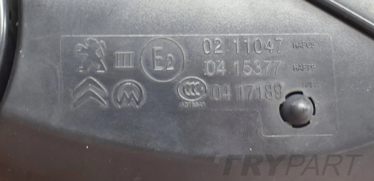 PEUGEOT 208 RIGHT MIRROR EU ORG 10 PIN