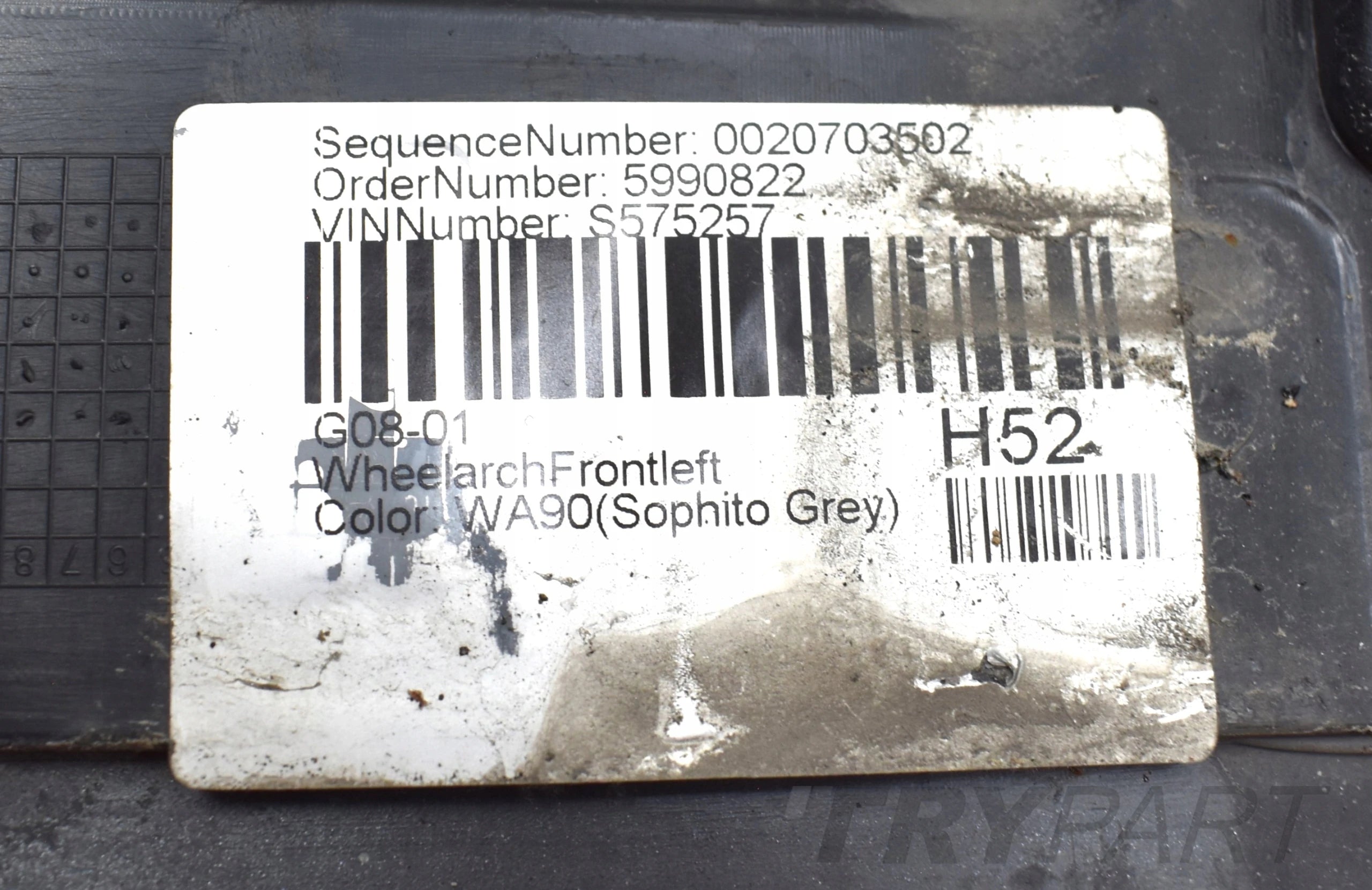 BMW IX3 G08 M PACKAGE FRONT FENDER MOULDING LEFT