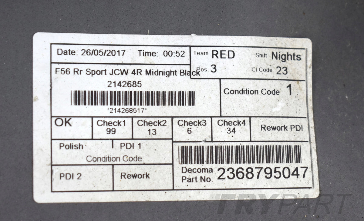 MINI COOPER F56 JCW REAR BUMPER ORG