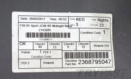 MINI COOPER F56 JCW REAR BUMPER ORG
