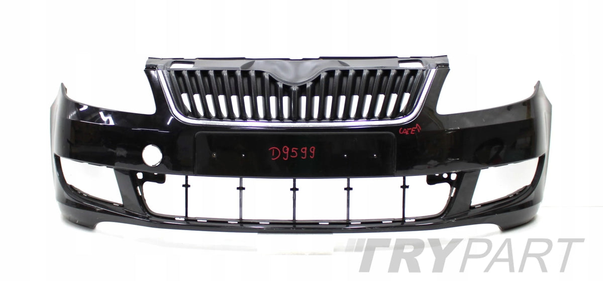 SKODA FABIA II LIFT 5J0 FRONT BUMPER ORIGINAL + GRILLE