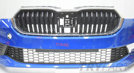 SKODA FABIA IV 6VA FRONT BUMPER ORIGINAL + GRILLES + GRILL