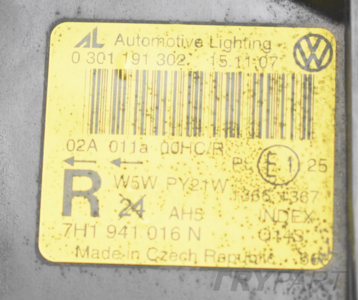 VW TRANSPORTER T5 7H1 HEADLIGHT RIGHT FRONT EU! ORG!