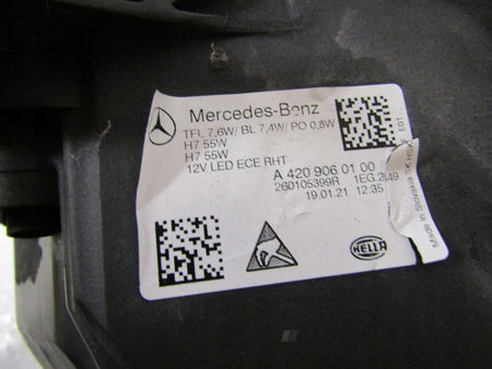 MERCEDES CITAN W420 STANDARD HEADLIGHT 21- RH A4209060100