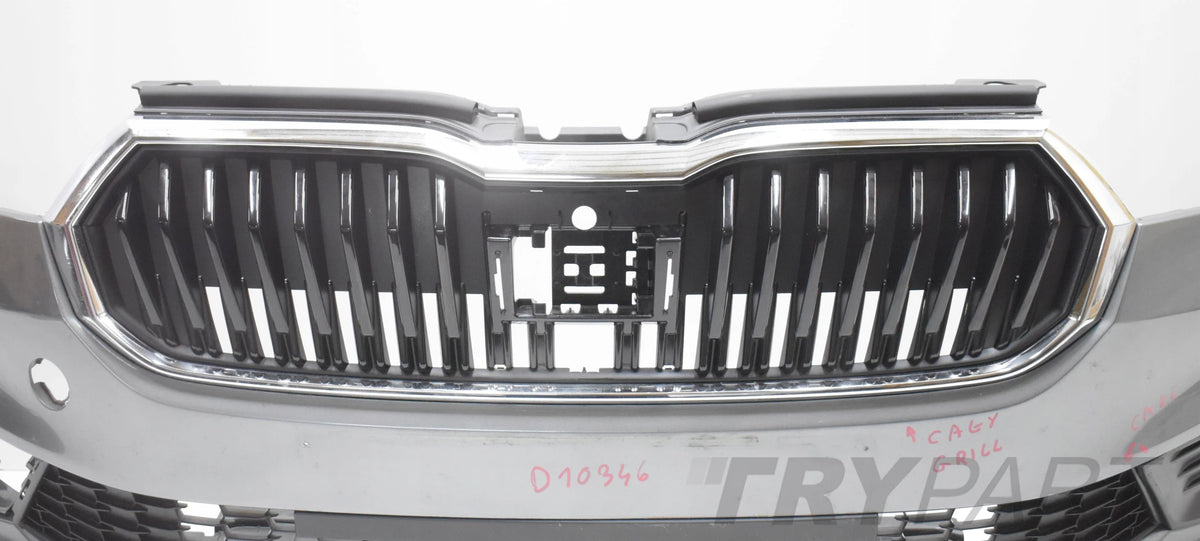 SKODA FABIA IV 6VA FRONT BUMPER ORG + GRILLES + GRILL + BOTTOM
