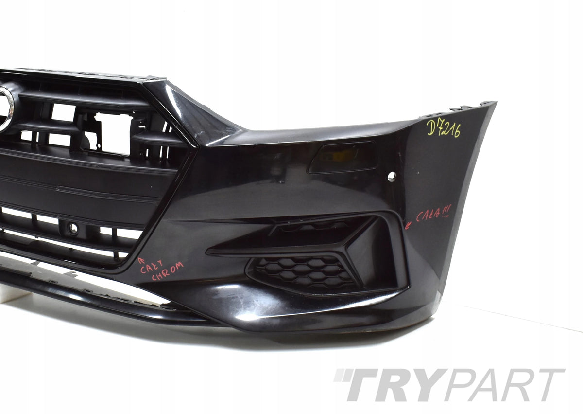 AUDI A7 C8 4K8 FRONT BUMPER ORG + GRILLE + CHROME