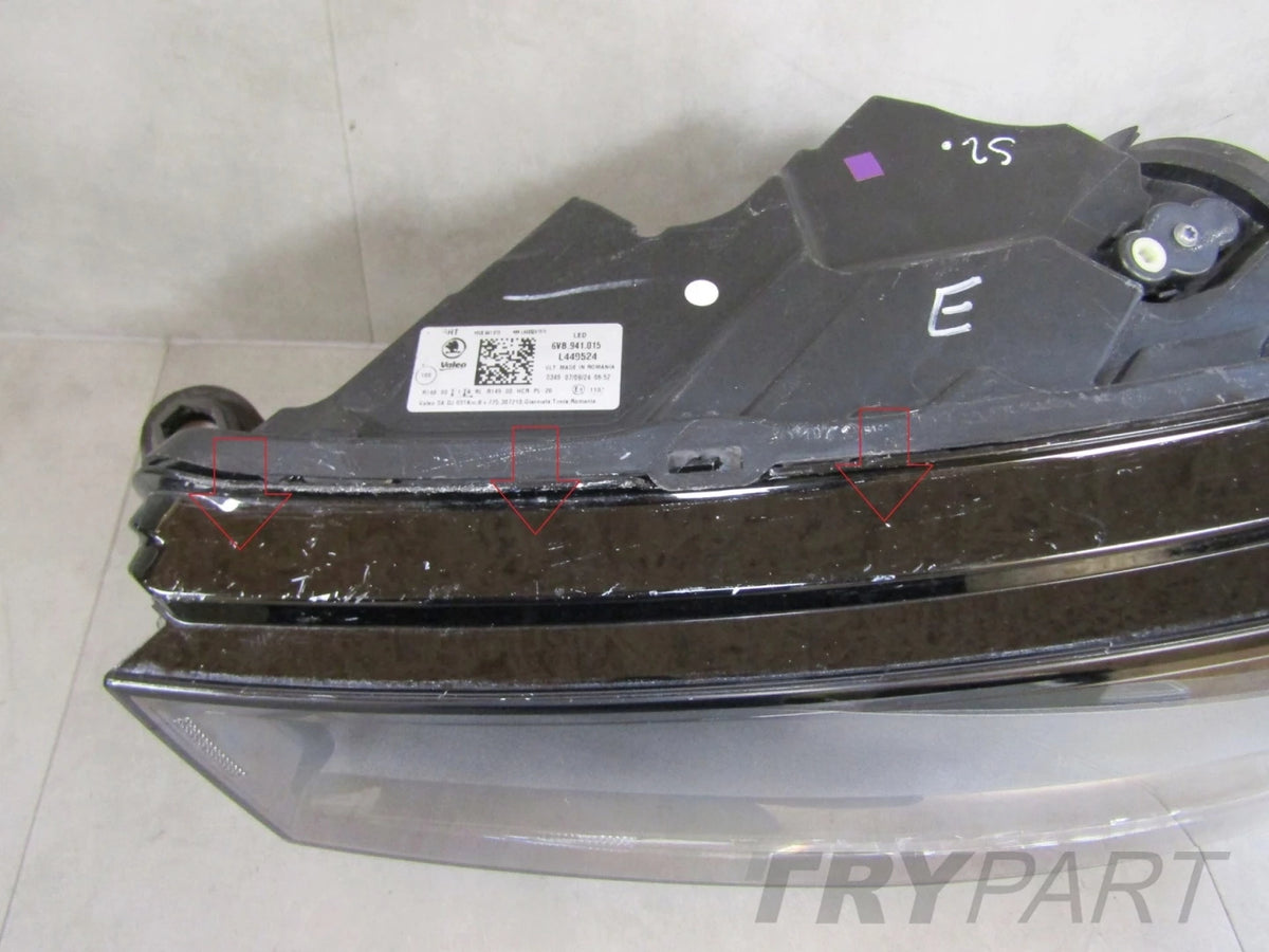 FRONT HEADLIGHT SKODA FABIA 4 IV LED 21- LEFT 6VB941015
