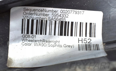 BMW IX3 G08 M PACKAGE RIGHT REAR FENDER TRIM ORIGINAL