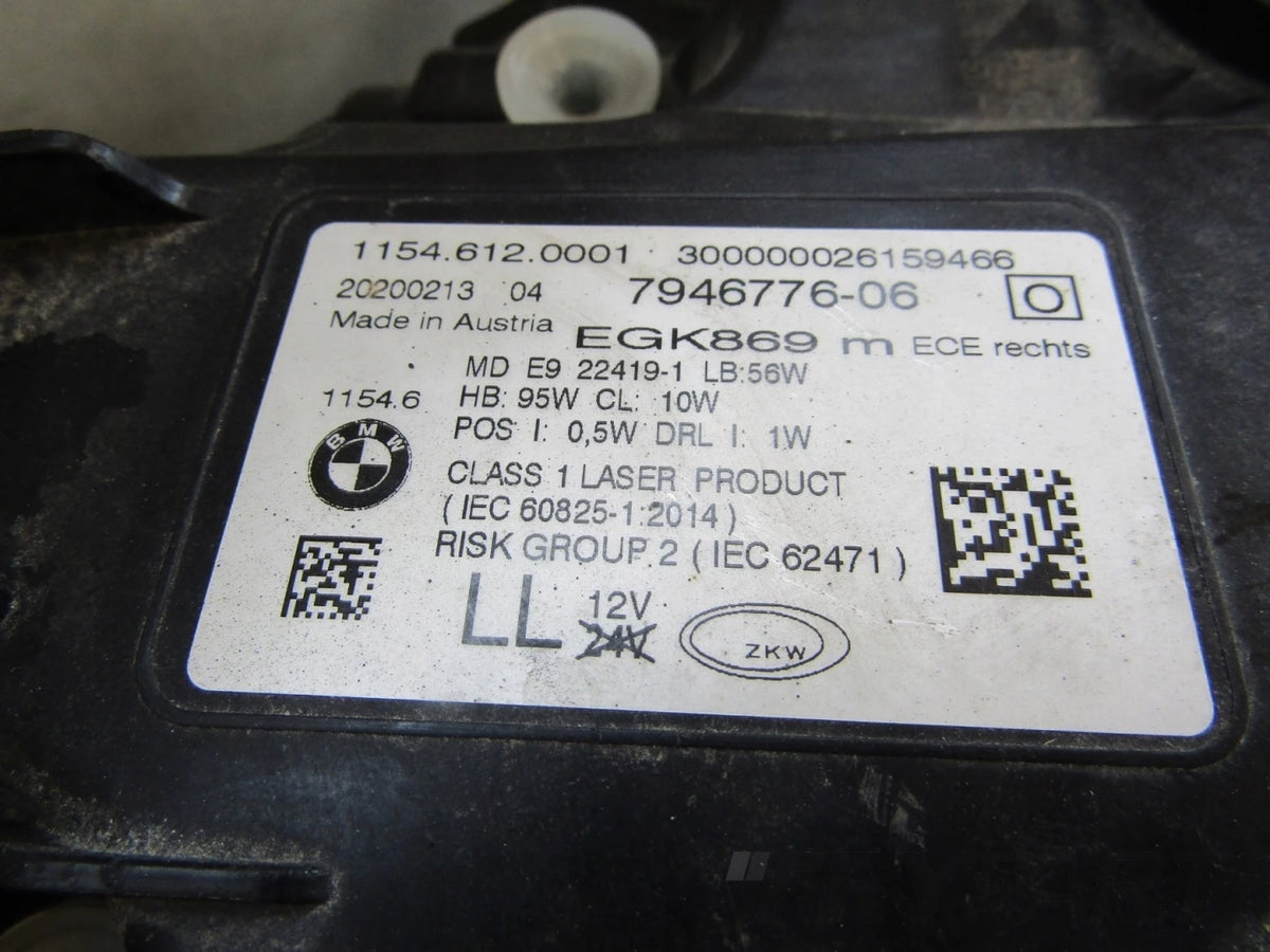 BMW 7 G11 G12 LIFT LCI LASER Headlight 18-22 RH 7946776