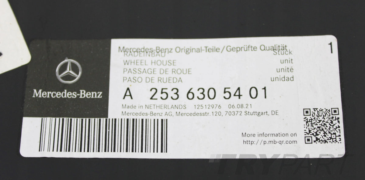 MERCEDES GLC W253 FENDER LINER REINFORCEMENT REAR RIGHT NEW A2536305401