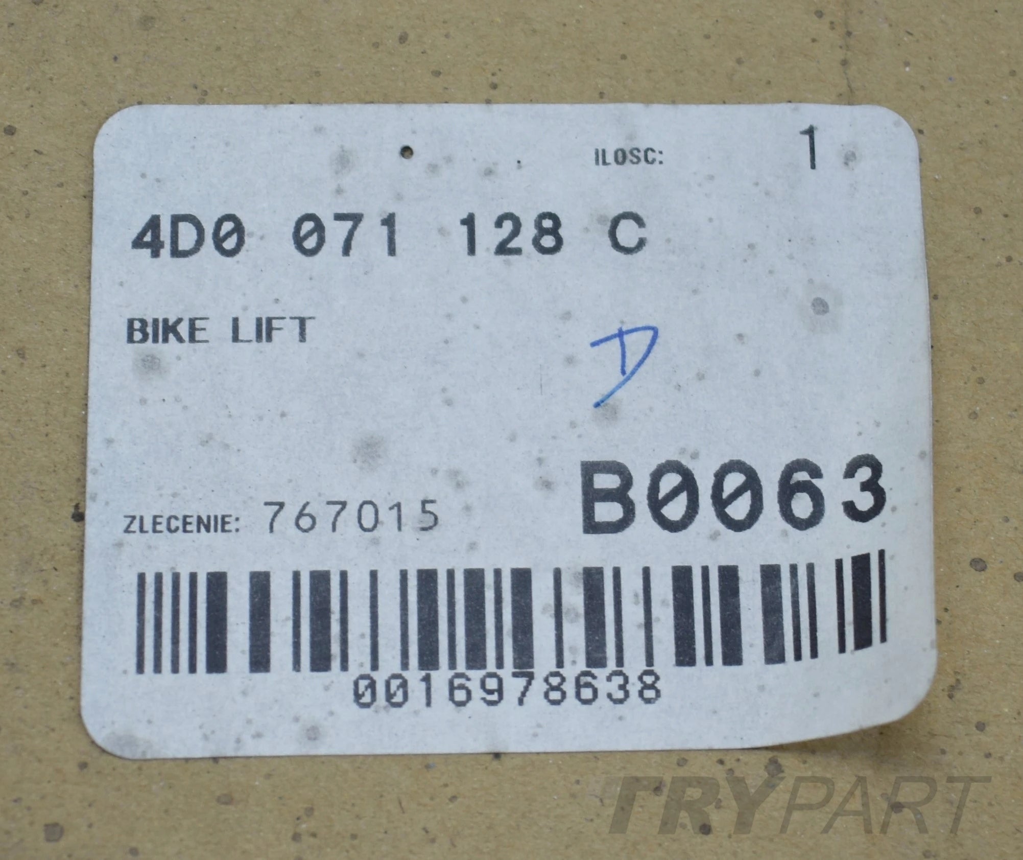 AUDI A6 A8 Bicycle Rack 4D0071128C NEW