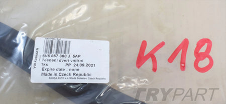 SKODA FABIA III 6V6 DOOR SEAL RIGHT REAR NEW