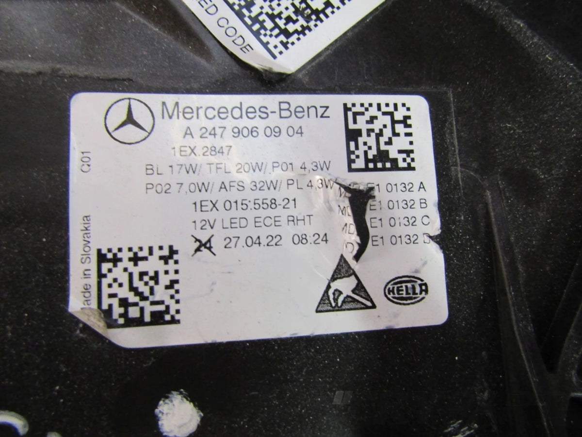 HEADLIGHT MERCEDES B CLASS W247 LED LIFT PERFORMANCE LH LEFT 22- A2479060