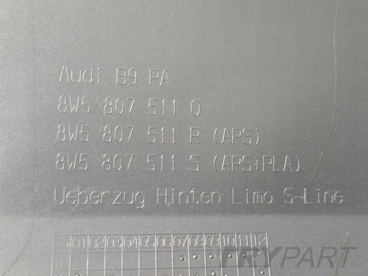 AUDI A4 B9 LIFT SEDAN S LINE REAR BUMPER 20-24