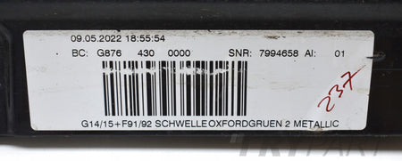 BMW 8 G14 G15 M PACKAGE RIGHT SILL PANEL DOOR SILL ORIGINAL