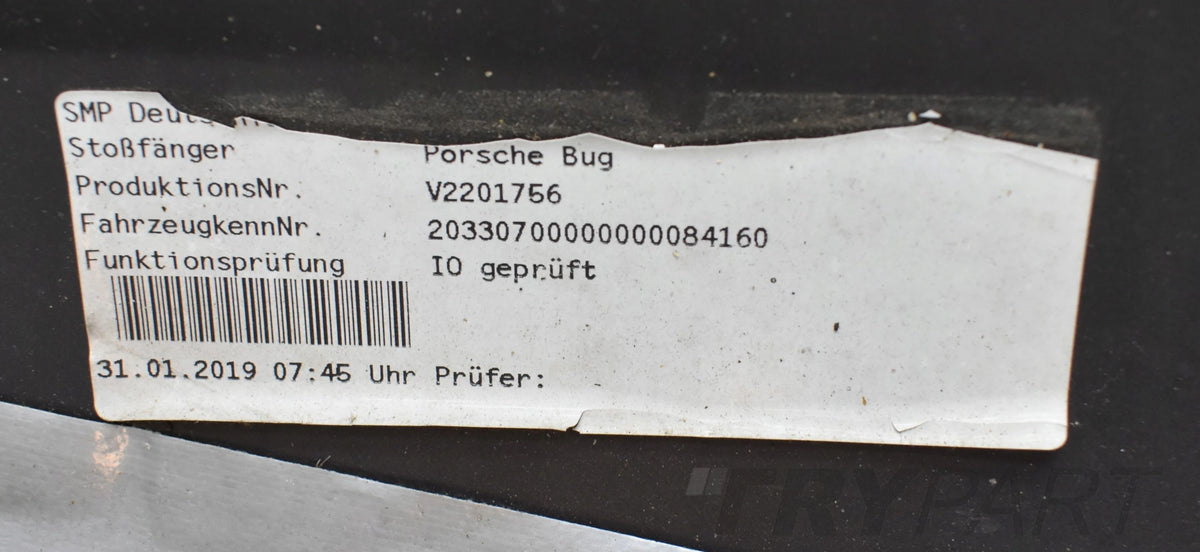 PORSCHE CARRERA 911 992 FRONT BUMPER ORG