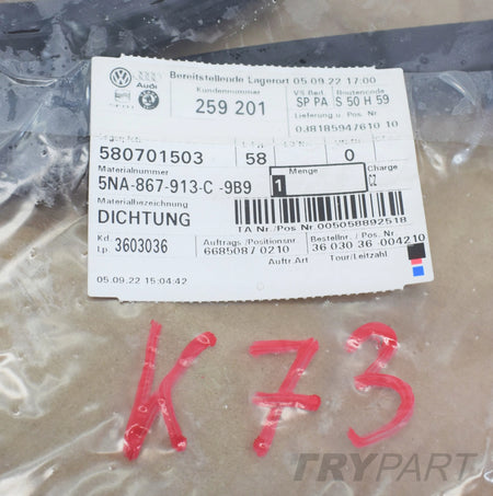 VW TIGUAN II 5NA Left Rear Door Seal NEW