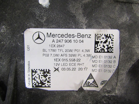 MERCEDES B CLASS W247 LIFT LED PERFORMANCE 22- RH RIGHT HEADLIGHT A247906