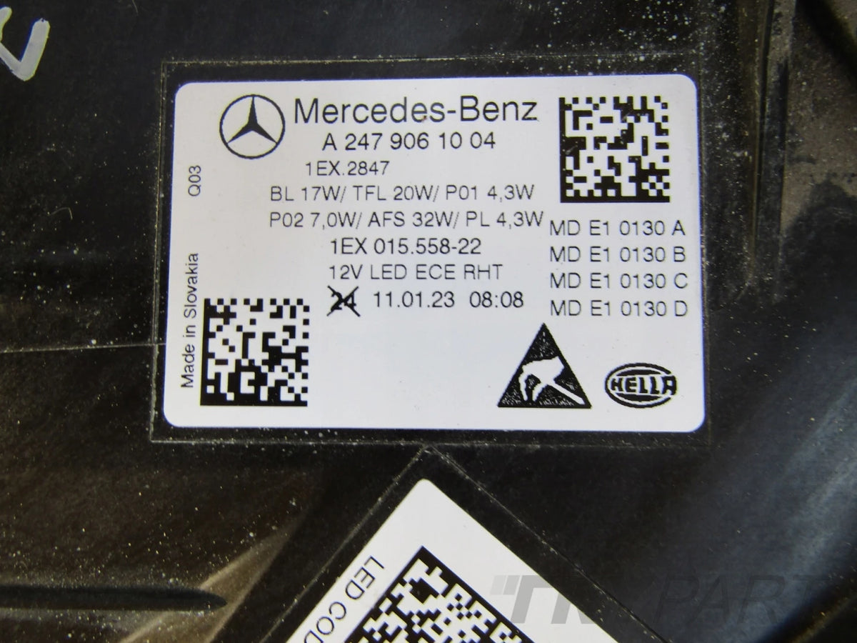Front Lamp Mercedes B Class W247 Lift LED PERFORMANCE 22- RH A2479061004