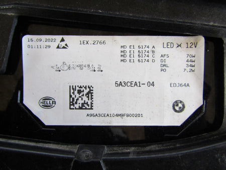 BMW IX I20 LASER 21- LH 5A3CEA1 Front Lamp