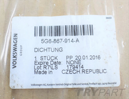 VW GOLF VII 5G6 DOOR SEAL RIGHT REAR ORG NEW