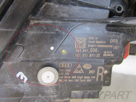 AUDI A6 RS6 C7 LIFT MATRIX 14-18 RH 4G0941036 HEADLIGHT