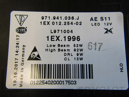 PORSCHE PANAMERA II 971 HEADLIGHT FULL LED RH RIGHT 971941036J 17-