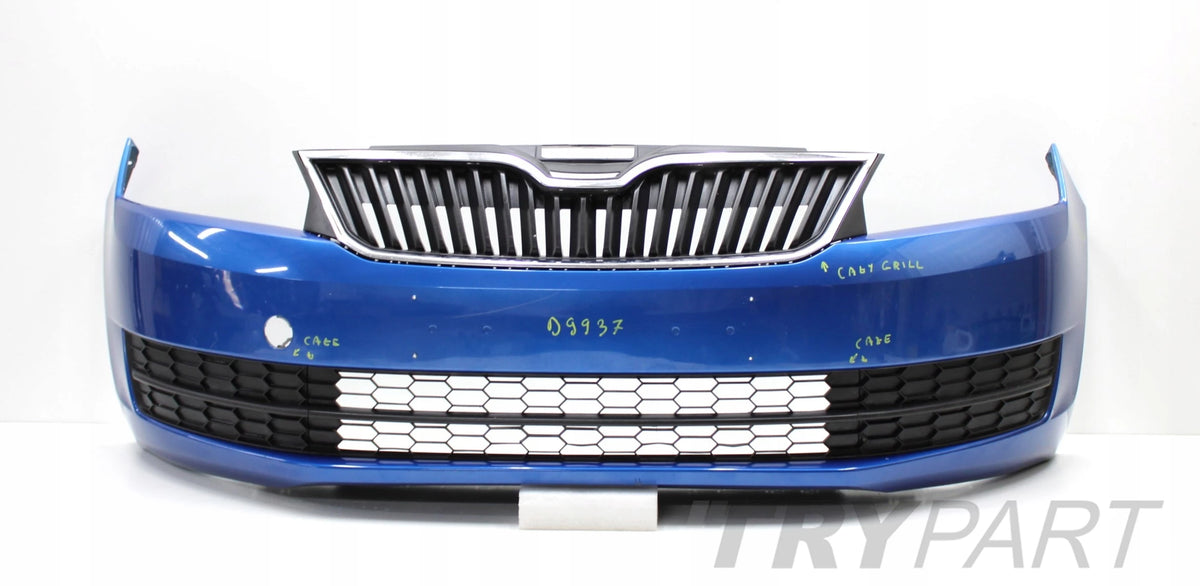 SKODA RAPID 5JA FRONT BUMPER ORG + GRILLE + VENTS + BOTTOM