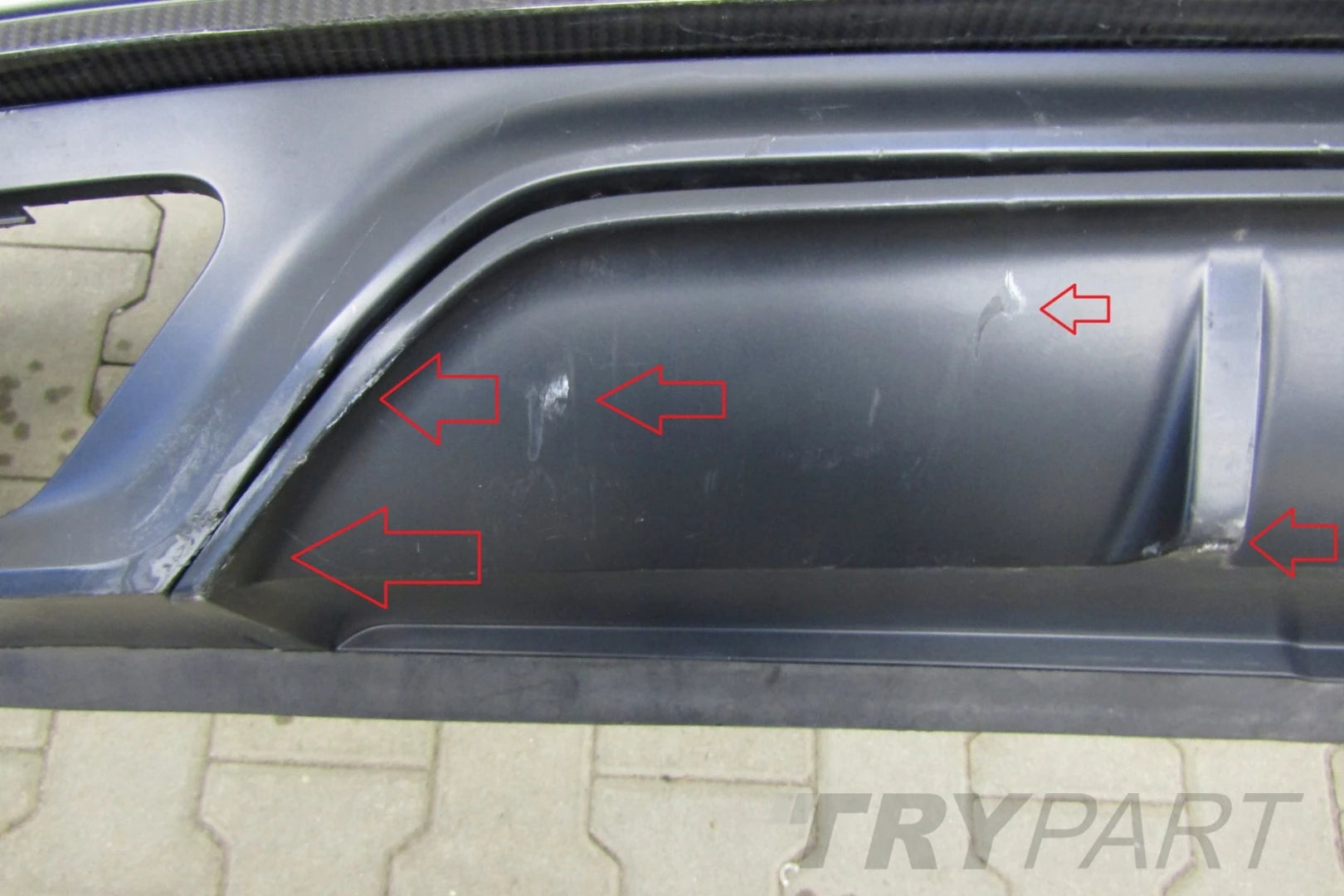 Rear Bumper Diffuser Audi Q8 4M8 S-line 18-
